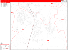 Castle Rock Digital Map Red Line Style